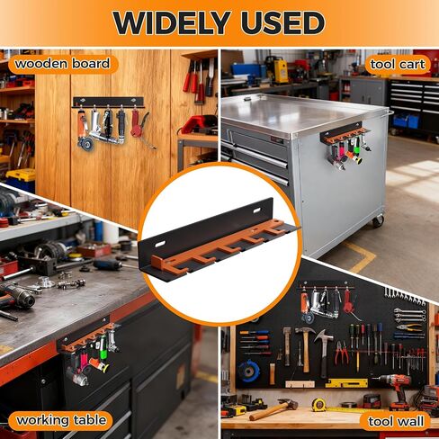 Air Tool Pneumatic Tool Holder,Wall Mount Air Tool Rack,Lockable Air Tool Hanger for Garage Shop Storage Organize,Fit 1/4" Standard Connection Accessories,Comes with Five Slots in Saudi Arabia