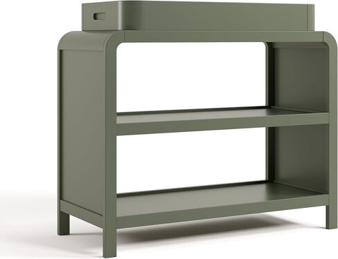 Storkcraft Santos Changing Table (Olive) – GREENGUARD Gold Certified Baby Changing Table, Solid Wood Changing Table for Baby, Removable Changing Topper Fits Standard-Size Changing Pad in Kuwait