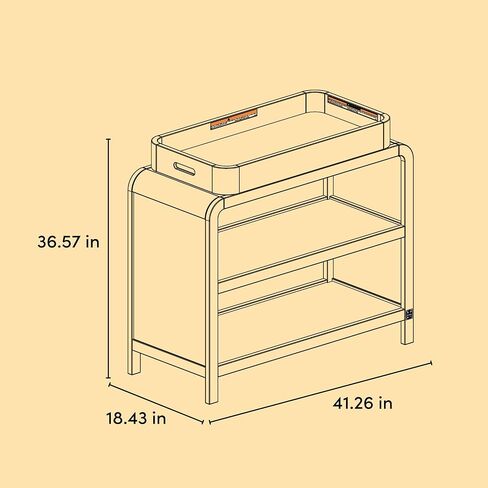 Storkcraft Santos Changing Table (Olive) – GREENGUARD Gold Certified Baby Changing Table, Solid Wood Changing Table for Baby, Removable Changing Topper Fits Standard-Size Changing Pad in Kuwait