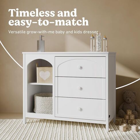 Graco Olivia 6 Drawer Double Dresser (Hazelnut) – GREENGUARD Gold Certified Storage for Baby and Kids Bedroom, Interlocking Drawer System, Anti-Tip Kit Included in Saudi Arabia