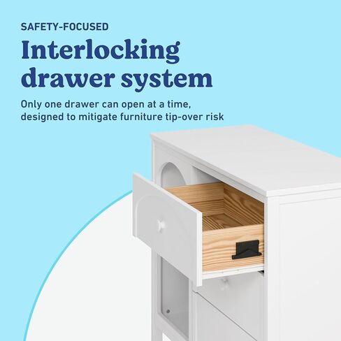 Graco Olivia 6 Drawer Double Dresser (Hazelnut) – GREENGUARD Gold Certified Storage for Baby and Kids Bedroom, Interlocking Drawer System, Anti-Tip Kit Included in Saudi Arabia