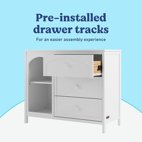 Graco Olivia 6 Drawer Double Dresser (Hazelnut) – GREENGUARD Gold Certified Storage for Baby and Kids Bedroom, Interlocking Drawer System, Anti-Tip Kit Included in Saudi Arabia