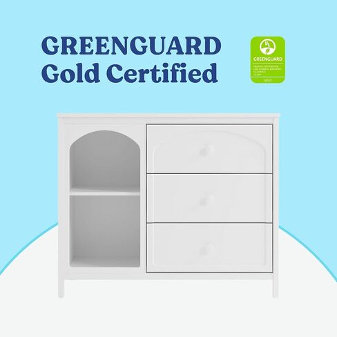 Graco Olivia 6 Drawer Double Dresser (Hazelnut) – GREENGUARD Gold Certified Storage for Baby and Kids Bedroom, Interlocking Drawer System, Anti-Tip Kit Included in Saudi Arabia