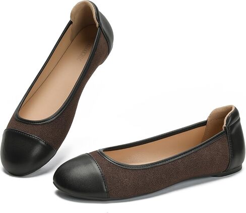 Ballet Flats Shoes for Women Round Toe Comfortable Womens Flats Slip On Dress Shoes Classic Black Work Flats for Women Casual Ballet Shoes in Saudi Arabia