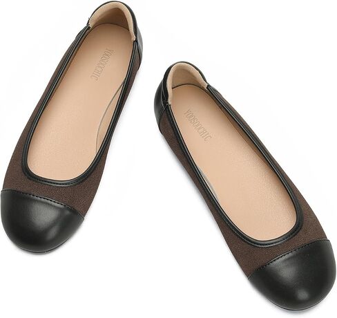 Ballet Flats Shoes for Women Round Toe Comfortable Womens Flats Slip On Dress Shoes Classic Black Work Flats for Women Casual Ballet Shoes in Saudi Arabia