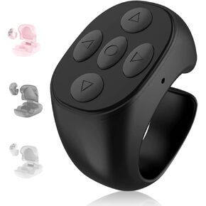 Fingertip Wireless Bluetooth Remote Control, 2026 New Bluetooth Ring Scroller Video Scrolling Ring Remote Control Page Turner (Pink) in Kuwait
