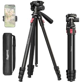 SmallRig Aluminum Camera Tripod Stand AP-30, 67.7" Travel Tripod with Phone Clip & Carry Bag, Portable Tripods with Quick-Flip Lock Legs, for Live Streaming and Vlogging, Max Load 11lb in Kuwait