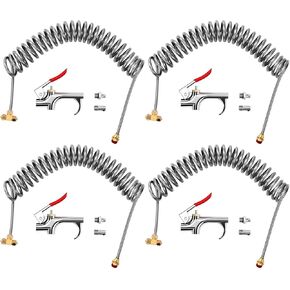 4 Set Heavy Duty Truck Air Seat Blow Gun Air Duster Blow Gun with 2 Interchangeable Nozzle Tips 1/4 Inch NPT X 11.5 Feet Nylon Hose Dust Cleaner for Truck Cab (Classic) in Saudi Arabia