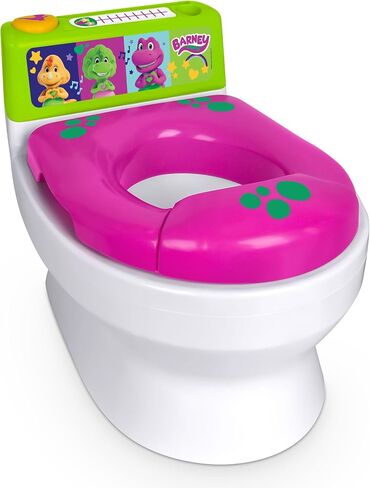 Barney Potty Trainer, Floor Potty Chair with Sounds, Removable Toilet Topper, Tracking Chart & Storage for Toddler Potty Training in Saudi Arabia