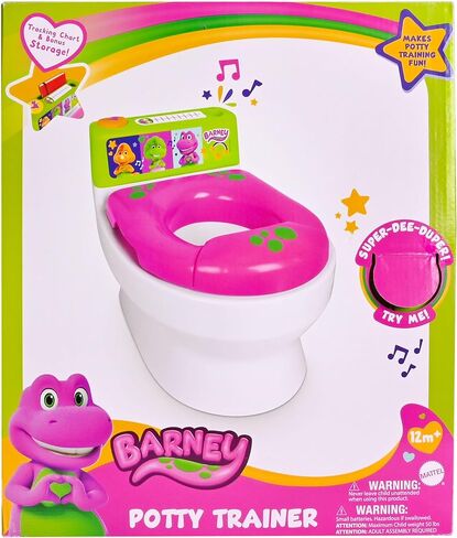 Barney Potty Trainer, Floor Potty Chair with Sounds, Removable Toilet Topper, Tracking Chart & Storage for Toddler Potty Training in Saudi Arabia