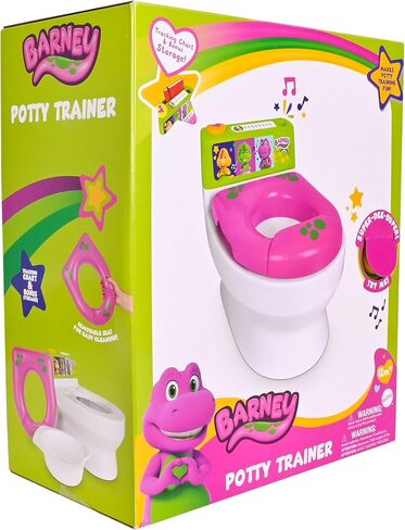 Barney Potty Trainer, Floor Potty Chair with Sounds, Removable Toilet Topper, Tracking Chart & Storage for Toddler Potty Training in Saudi Arabia