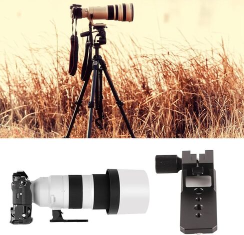 Akozon Veledge Lens Support Collar Mount Replacement Base Foot Stand for Fe 200 600 Enthusiasts Photographers Black in Saudi Arabia