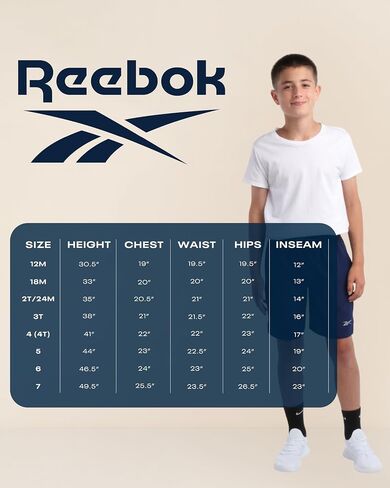 Reebok Baby Boys Pants Set - 3 Piece Quilted Puffer Jacket Jogger Boys Sweatpants and Graphic Toddler Shirts (12M-7) in Saudi Arabia