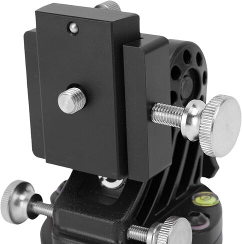 Telescope Latitude Base Mount, Aluminum Alloy, Flexible 90° Adjustment Equatorial Wedge Instrument Latitude Base for 3/8 Inch Astronomy Telescope Accessory (All Black) in Saudi Arabia