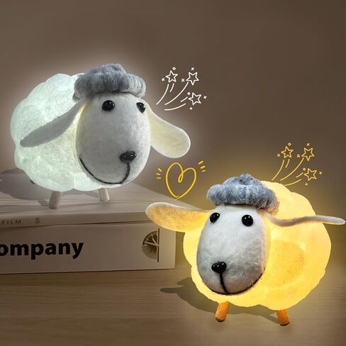 Small 3D Cute Sheep Lightning Night Light Warm White Changing Night Light NO DIY Decorations for Adults and Kids Indoor Home Bedroom in Saudi Arabia