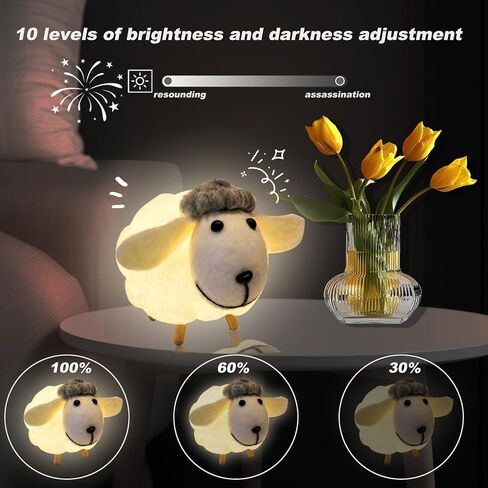 Small 3D Cute Sheep Lightning Night Light Warm White Changing Night Light NO DIY Decorations for Adults and Kids Indoor Home Bedroom in Saudi Arabia