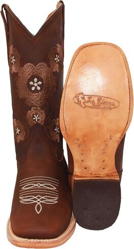 Women’s Leather Western Boot Square Toe Floral Embroidered Womens Cowboy Boots in Saudi Arabia