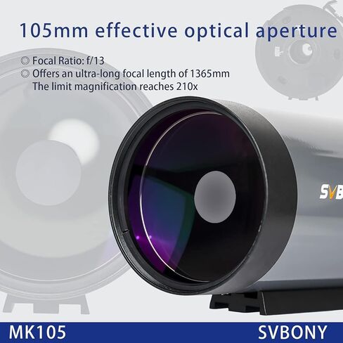 SVBONY MK105 Maksutov Cassegrain OTA, SV182 Finderscope with 1.25" Variable Polarizing Filter in Saudi Arabia