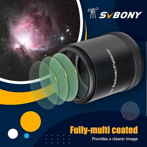 تلسكوب SVBONY SV550 ثلاثي APO 122 مم، مخفض بؤري SV209 0.8X مع مرشح UHC مقاس 2 بوصة in Saudi Arabia