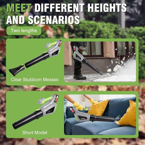 Change MOOER 21V Cordless Leaf Blower, 380CFM Brushless Leaf Blower w/2 4.0Ah Batteries & Fast Charger, Battery Powered Handheld Leaf Blowers for Blowing Leaves, Patio Cleaning, Lawn Care and Dust in Saudi Arabia