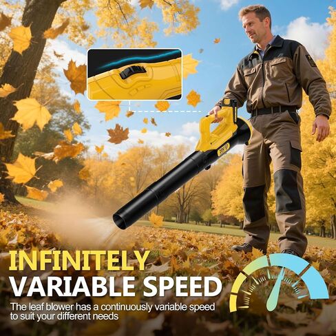 Orientools Leaf Blower Cordless, 20V Powerful Electric Cordless Leaf Blower 2×2.0 Ah Batteries & Charger, Variable Speed Trigger, Portable Lightweight Blowers for Lawn Care, Yard, UL 62133 Certified in Saudi Arabia