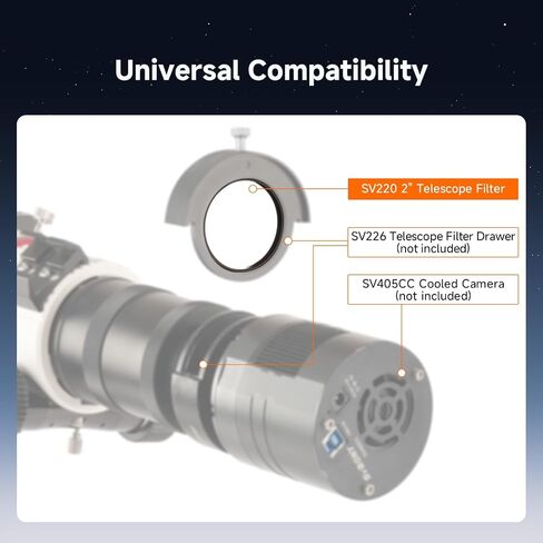 SV226 M54 Telescope Filter Drawer, with M54-M48 Adapter Bundle with SV220 Telescope Filter, H-Alpha OIII 3nm Dual-Band 2" Nebula Filter, Telescope Accessories for Deep Sky Astrophotography in Saudi Arabia