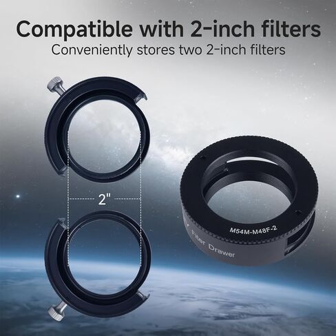 SV226 M54 Telescope Filter Drawer, with M54-M48 Adapter Bundle with SV220 Telescope Filter, H-Alpha OIII 3nm Dual-Band 2" Nebula Filter, Telescope Accessories for Deep Sky Astrophotography in Saudi Arabia