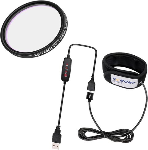 SVBONY SV172 Lens Heater Warmer Dew, 240mm Dew Heater Bundle with SV220 Telescope Filter, H-Alpha OIII 3nm Dual-Band 1.25" Nebula Filter, Telescope Accessories for Deep Sky Astrophotography in Saudi Arabia