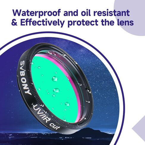 SVBONY 1.25" UV IR Cut Block Filter, Blocks Red Ultraviolet Bundle with SV220 Telescope Filter, H-Alpha OIII 3nm Dual-Band 1.25" Nebula Filter, Telescope Accessories for Deep Sky Astrophotography in Saudi Arabia
