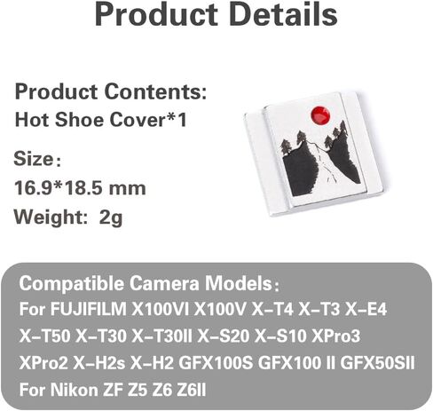 Camera Metal Hot Shoe Cover Protector Cap Compatible for Fujifilm XPro3 XPro2 XT4 XT3 XT2 XT30 XT20 XE5 XE3 XT200 X100V X-Half (Aluminum alloy-sunrise02) in Saudi Arabia