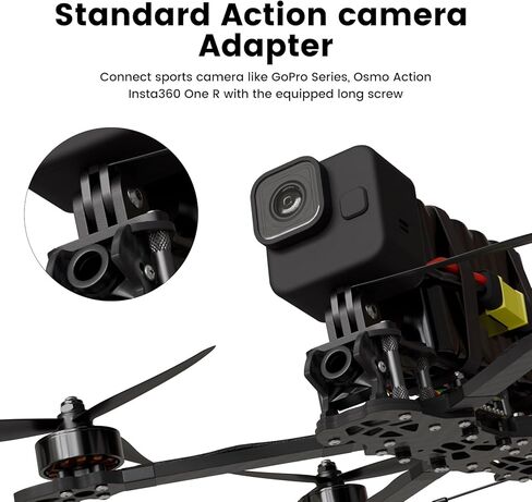 حامل كاميرا الحركة مناسب لطائرات DJI FPV بدون طيار، مع فتحات لولبية 1/4 بوصة، متوافق مع Gopro Hero 12 11 10 9. in Kuwait