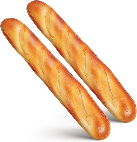 Homoyoyo 2pcs Artificial French Long Bread Loaf 34. 50x5. 50x4. 00cm Lifelike Fake Dessert Cake Food Photography Prop Kitchen Decoration in Saudi Arabia