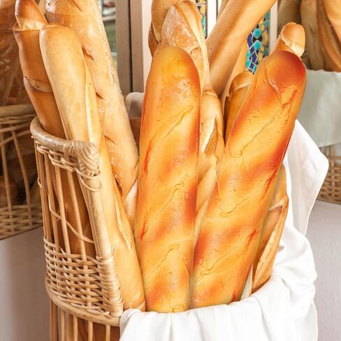 Homoyoyo 2pcs Artificial French Long Bread Loaf 34. 50x5. 50x4. 00cm Lifelike Fake Dessert Cake Food Photography Prop Kitchen Decoration in Saudi Arabia