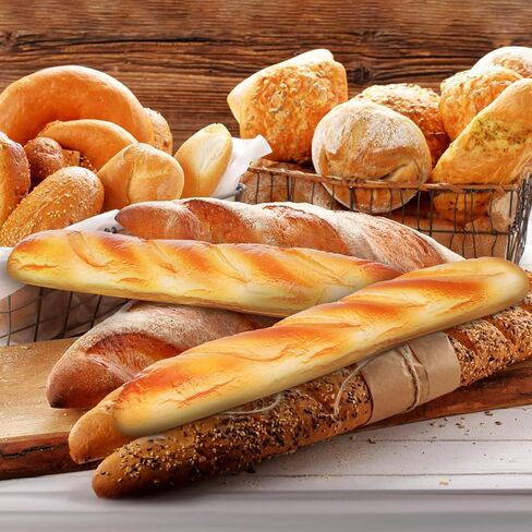 Homoyoyo 2pcs Artificial French Long Bread Loaf 34. 50x5. 50x4. 00cm Lifelike Fake Dessert Cake Food Photography Prop Kitchen Decoration in Saudi Arabia