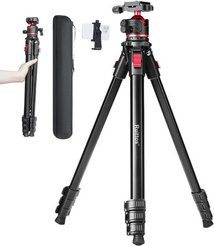 Camera Tripod, 70" Video Tripod with Fluid Head, Aluminum Heavy Duty Tripod with Carry Bag, Professional Camera Tripods & Monopods, Compatible with Canon, Sony, DSLR, Camcorder (TM70-FB1) in Saudi Arabia