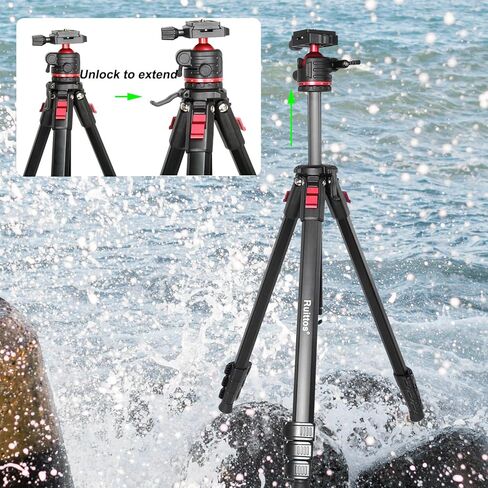 Camera Tripod, 70" Video Tripod with Fluid Head, Aluminum Heavy Duty Tripod with Carry Bag, Professional Camera Tripods & Monopods, Compatible with Canon, Sony, DSLR, Camcorder (TM70-FB1) in Saudi Arabia