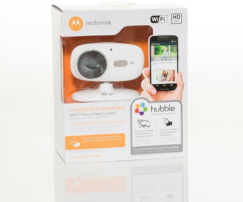 كاميرا فيديو منزلية Motorola FOCUS86 Wi-Fi HD مع تكبير رقمي (أبيض) (متجدد) in Saudi Arabia