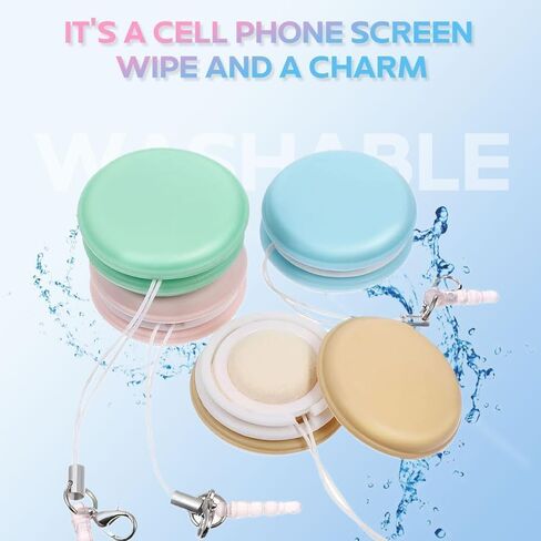 Upgrade Macaron Phone Screen Cleaner, Macaron Mobile Phone Screen Wipe, Portable Mobile Screen Cleaning Cloths Wiper Eye Glasses Cleaning Tools (4PC) in Saudi Arabia