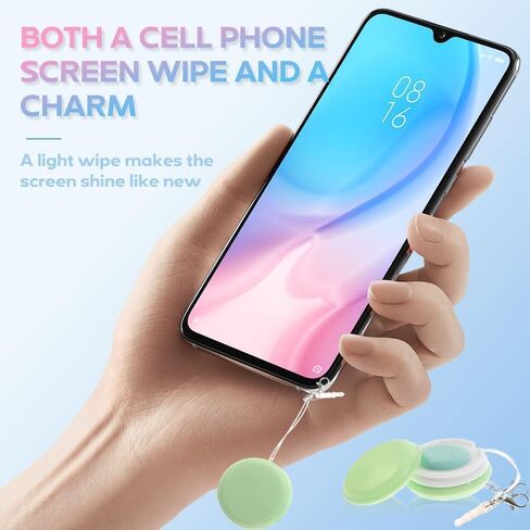 Upgrade Macaron Phone Screen Cleaner, Macaron Mobile Phone Screen Wipe, Portable Mobile Screen Cleaning Cloths Wiper Eye Glasses Cleaning Tools (4PC) in Saudi Arabia