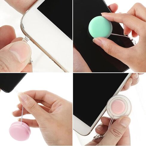 Upgrade Macaron Phone Screen Cleaner, Macaron Mobile Phone Screen Wipe, Portable Mobile Screen Cleaning Cloths Wiper Eye Glasses Cleaning Tools (4PC) in Saudi Arabia