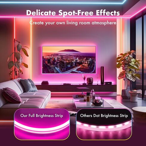 Llumtang TV Backlight for 75-90 inch TVs | Color-Sync Technology | Multi-Color LED RGBMC Lights | Wi-Fi | App Controlled | AI Sync Sensor | Immersive Viewing Experience | Ambient Light in Saudi Arabia