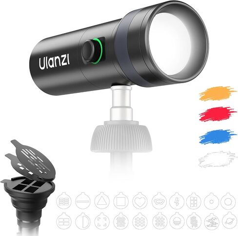 ULANZI LM01 Photography Flashlight RGB Video Light, 7500mAh Rechargeable Photography Flashlight with 20 Filters, 3H Max Runtime, 1200 Lux Output for Wedding, TikTok Videos, Cosplay, Content Creation in Saudi Arabia