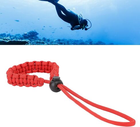 Scuba Diving Wrist Lanyard Adjustable Paracord Underwater Camera Strap Anti Lost Safety Rope for Diving Lights Cameras Polyester Fiber 19g in Saudi Arabia