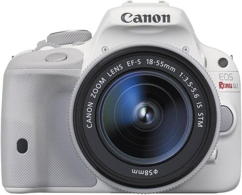 Canon EOS Rebel SL1 Digital SLR with EF-S 18-55mm is STM Lens (White) (Renewed) in Saudi Arabia