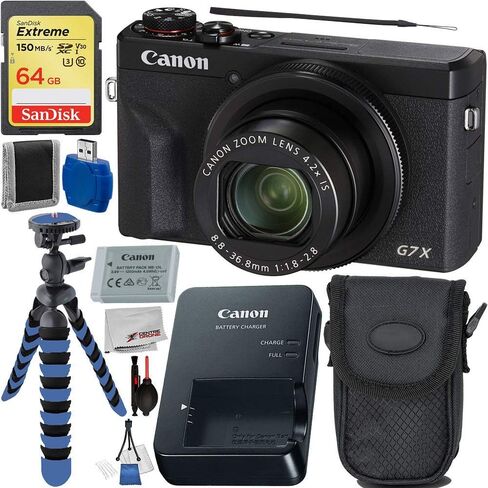 Canon PowerShot G7 X Mark III Digital Camera (Black #3637C001) with Basic Starter Bundle (Renewed) in Saudi Arabia