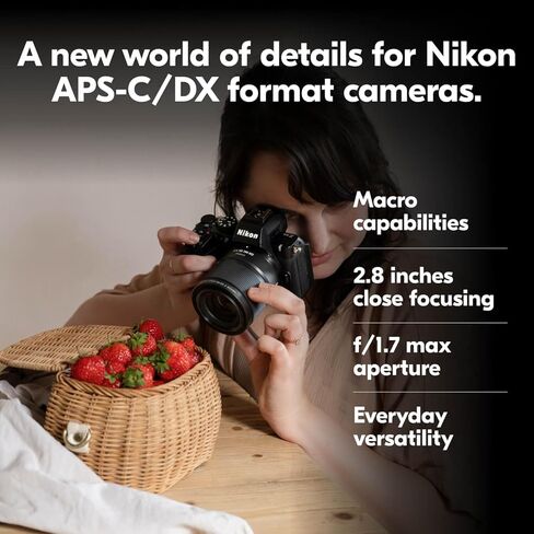 نيكون نيكور Z DX MC 35 ملم f/1.7 | عدسة ماكرو متعددة الاستخدامات بفتحة F1.7 كبيرة لكاميرات Z ذات الحجم APS-C/تنسيق DX | نيكون الولايات المتحدة الأمريكية نموذج in Kuwait