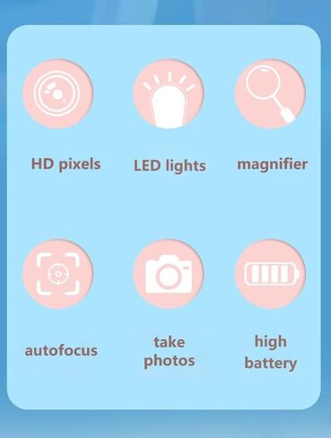 Handheld Digital Microscope, Educational Science Learning Activity Kit, 500X Magnification Digital Deer Microscope, Christmas, Holidays and Birthday Gifts (Blue) in Saudi Arabia