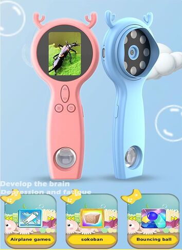 Handheld Digital Microscope, Educational Science Learning Activity Kit, 500X Magnification Digital Deer Microscope, Christmas, Holidays and Birthday Gifts (Blue) in Saudi Arabia