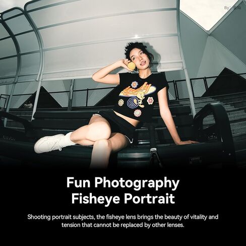 عدسة عين السمكة Brightin Star 10 مم F5.6 لكاميرات Olympus Lumix M43 Mount بدون مرآة، عدسة APS-C ذات زاوية واسعة جدًا للتركيز اليدوي تناسب G7، GX85، GX9، G95، GH5، GH6، G100، G9 (أسود) in Kuwait