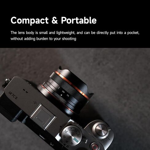 عدسة عين السمكة Brightin Star 10 مم F5.6 لكاميرات Olympus Lumix M43 Mount بدون مرآة، عدسة APS-C ذات زاوية واسعة جدًا للتركيز اليدوي تناسب G7، GX85، GX9، G95، GH5، GH6، G100، G9 (أسود) in Kuwait